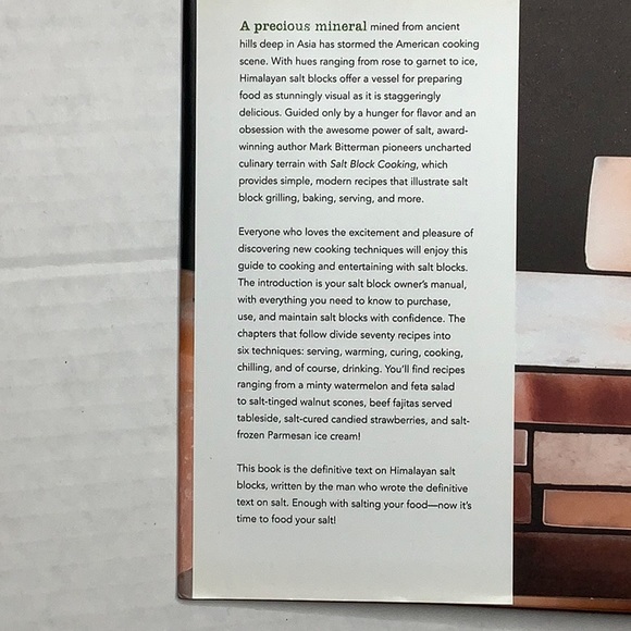 Salt Block Cooking Hardcover Book By Mark Bitterman - Picture 3 of 12